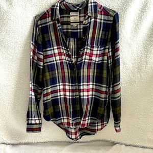 AME, small. Flannel. Soft. Lightly worn.